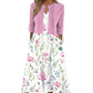 Clara - Königsblaues Kleid mit Blumenakzent