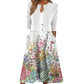 Clara - Königsblaues Kleid mit Blumenakzent