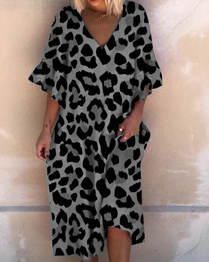 Sophie | Leopardenmuster-Kleid - Panthermuster-Kleid