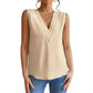 Beige V-Ausschnitt Bluse - Sophie