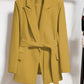 Beiger Blazer mit Taillengürtel und Taschen - Emilia