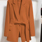 Beiger Blazer mit Taillengürtel und Taschen - Emilia