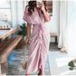 Clara - Roséfarbenes Hemdkleid mit Bandage