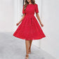 Charlotte - Graues Tupfenkleid im Retro-Stil