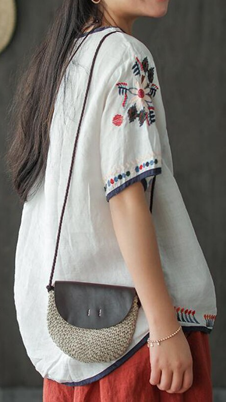 Elisa | Bestickte, lockere Ethno-Bluse