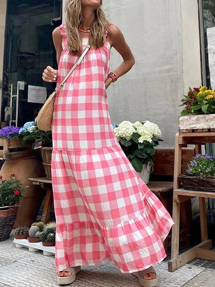 Katharina | Sommer Boho Kleid in Rosa