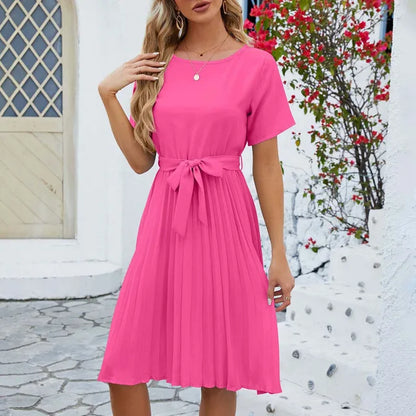 Lena - Elegantes Fuchsia Rüschenkleid