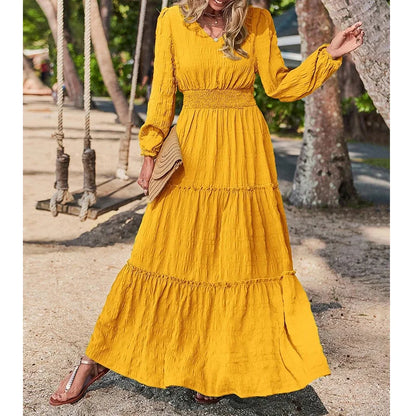 Amelie - Elegantes Maxikleid in Schwarz