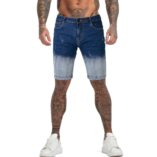 Schlanke Herren-Denim-Shorts