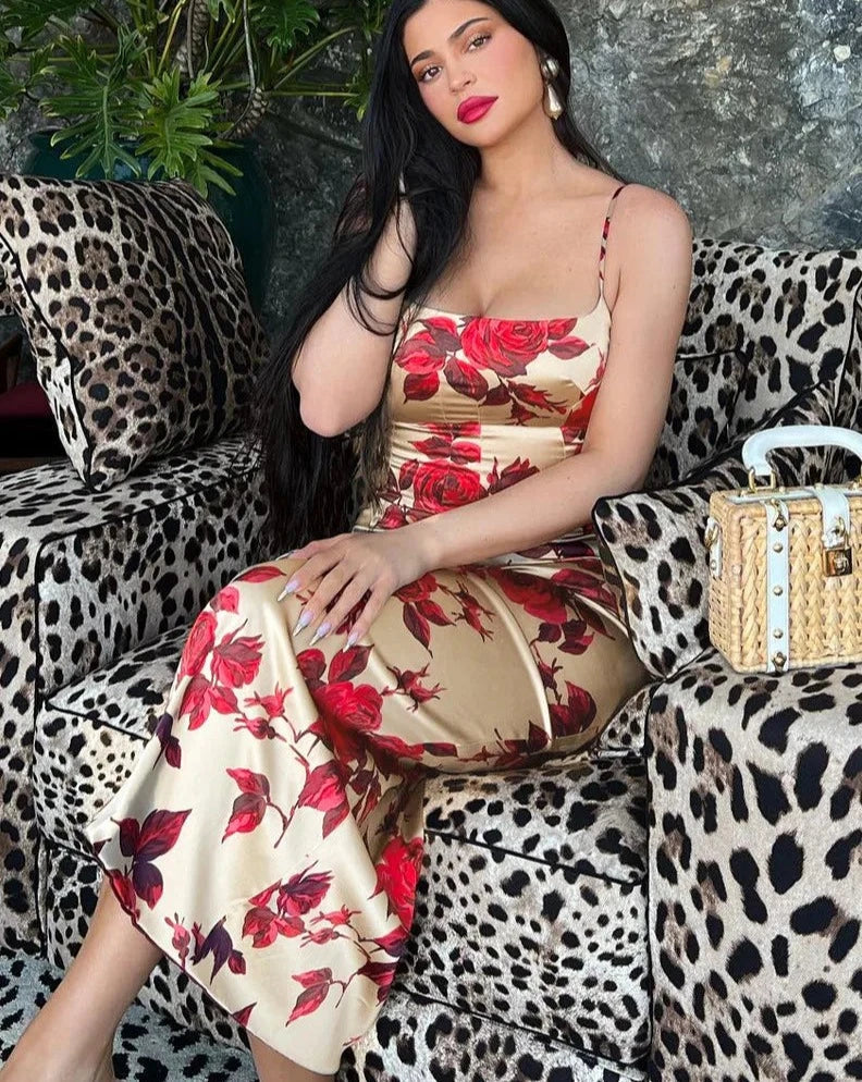 Emily -Rosenmaxikleid