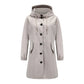 Damen-Windbreaker-Trenchcoat mit einreihigem Design