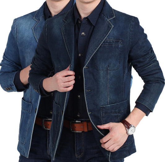 Lio - Klassischer Blazer mit Denim-Design