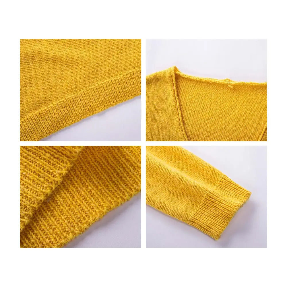 Schwarzer V-Ausschnitt Pullover - Emma