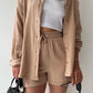 Liselle | Chic und kuschelig Langarm-Shirt-Shortset