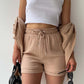 Liselle | Chic und kuschelig Langarm-Shirt-Shortset