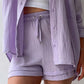 Liselle | Chic und kuschelig Langarm-Shirt-Shortset