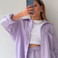 Liselle | Chic und kuschelig Langarm-Shirt-Shortset