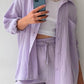 Liselle | Chic und kuschelig Langarm-Shirt-Shortset