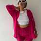 Liselle | Chic und kuschelig Langarm-Shirt-Shortset