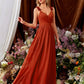 Amelie - Rostrotes Abendkleid