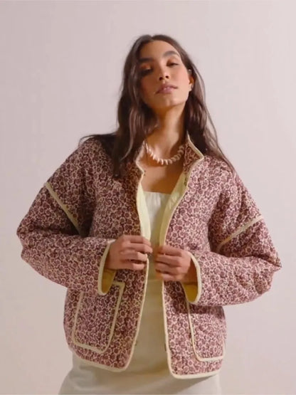 Christina - Vintage Blumen Bedruckte Jacke