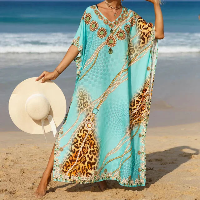 Isabel - Farbenfrohes Strandkleid mit Muster