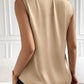 Chiara - Goldfarbenes V-Ausschnitt Top