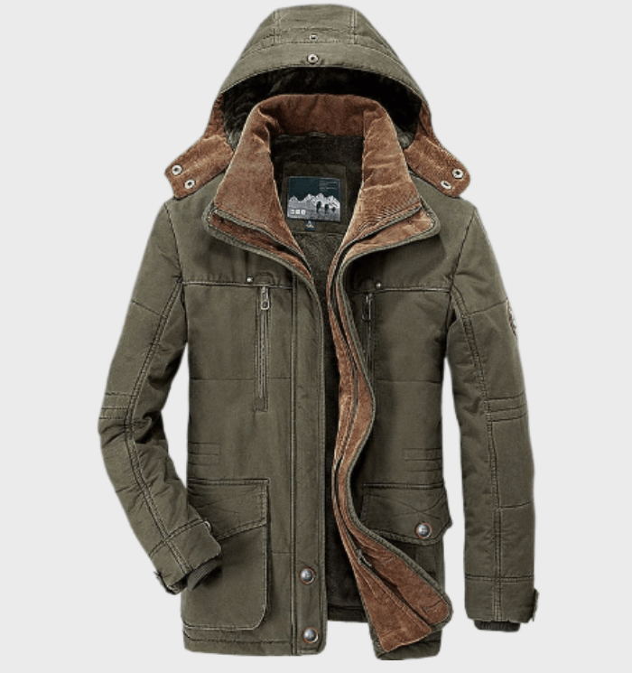 Hugo – dicke winterjacke mit kapuze für herren mit jacke mit tiefen taschen