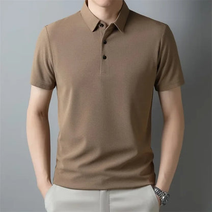 WERNER - Herren Freizeit Waffel-Polo-Shirt mit Anti-Pilling