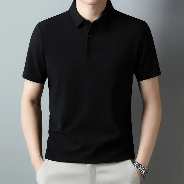 WERNER - Herren Freizeit Waffel-Polo-Shirt mit Anti-Pilling