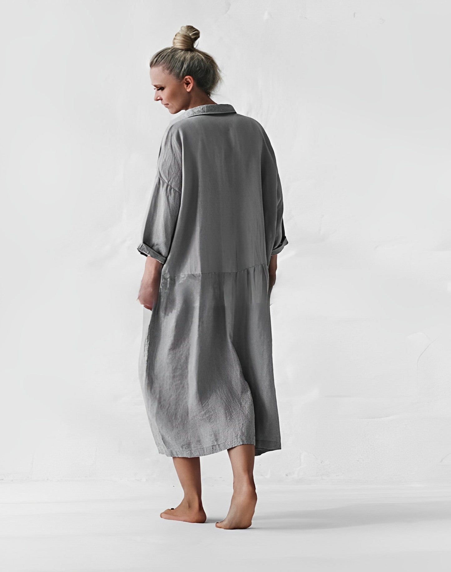 Grau Stilvolles Kleid - Flo