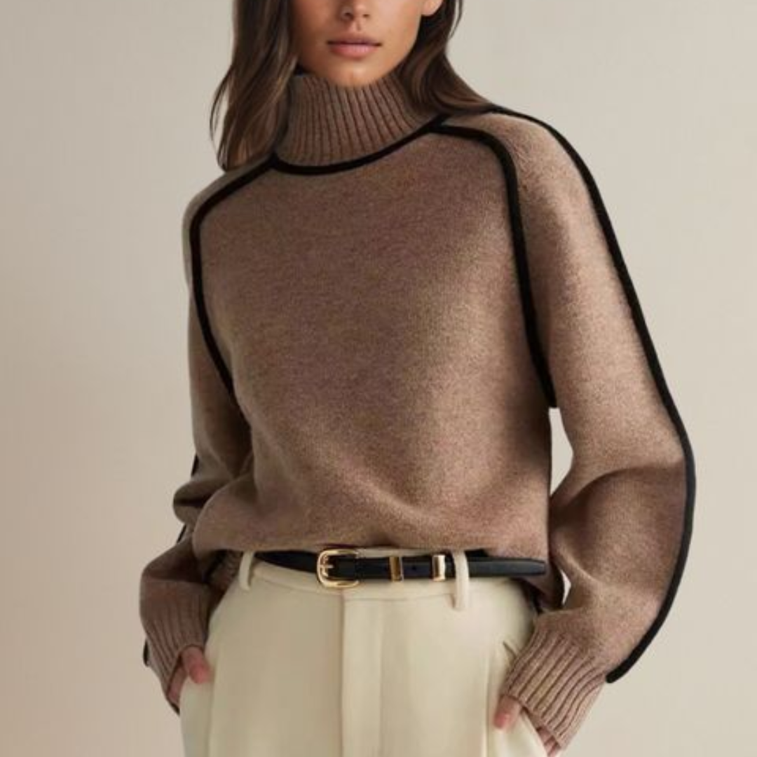 Clairy - Eleganter Herbst-Rollkragenpullover