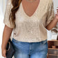 Carla - Bronze Satin-Shirt