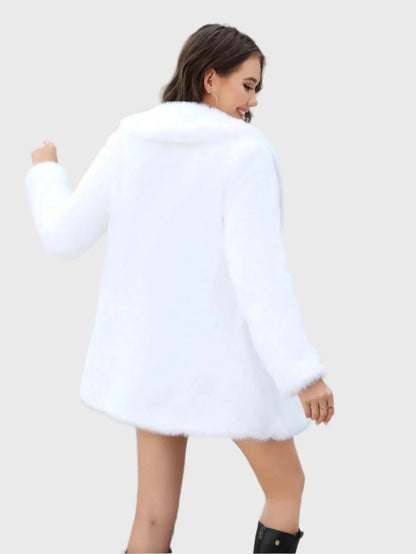 Winter Jacken für Frauen 2024 Eleganter und Zeitloser Pelzmantel Stil