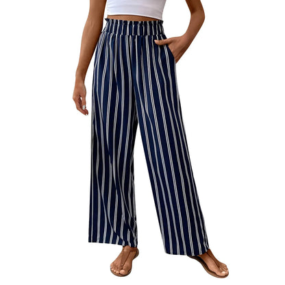 Gestreifte Weite Hose - Mia