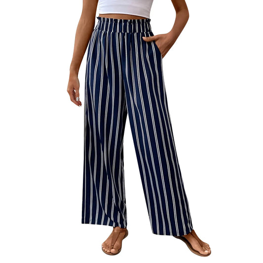 Gestreifte Weite Hose - Mia