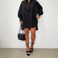 Anita - Einfarbiges Casual Hemdkleid mit Knöpfen