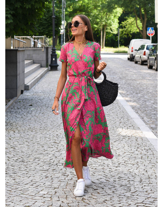 Sommerliches Blumen Maxikleid - Linda