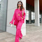 Beatrice - Stilvolle einreihige Bluse und Hose mit weitem Bein