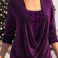MIRIAM - Weiche Bluse aus glitzernder Baumwolle