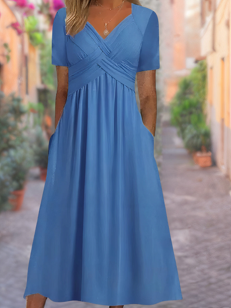 V- ausschnitt sommerkleid - selby