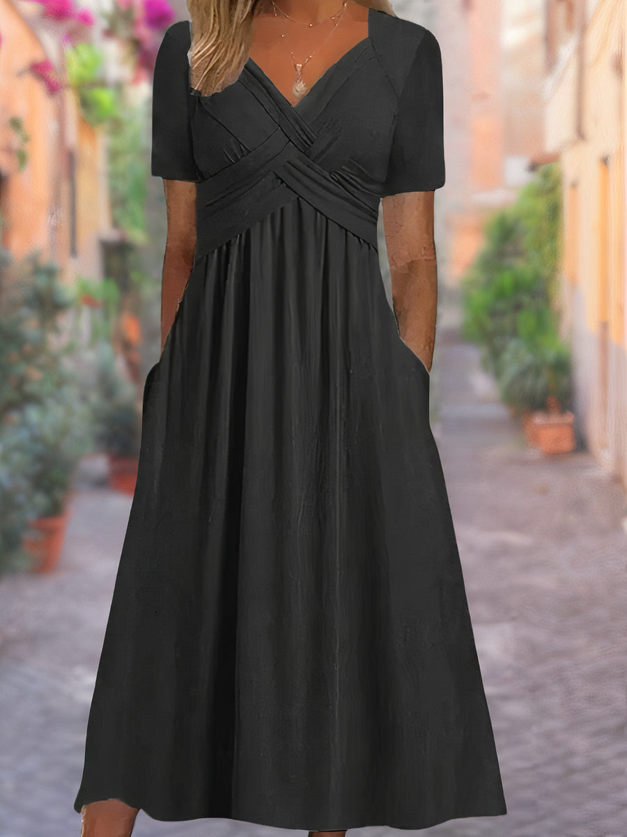 V- ausschnitt sommerkleid - selby