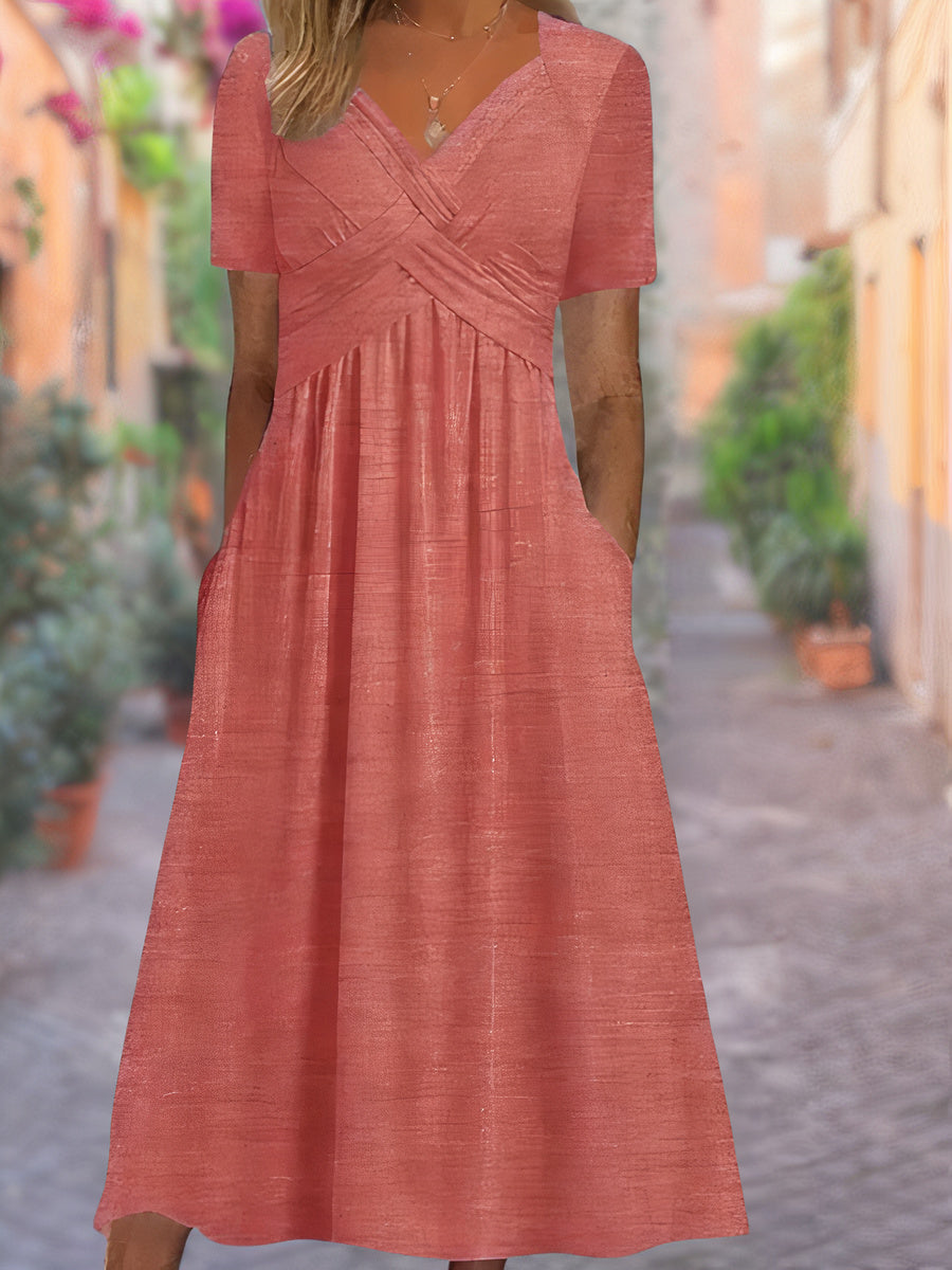 V- ausschnitt sommerkleid - selby