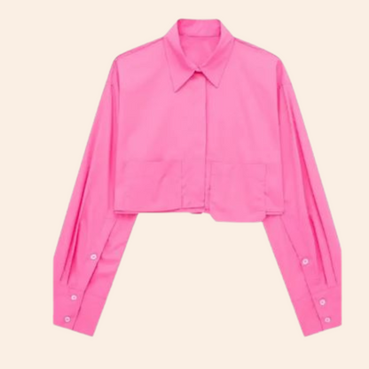 Adela - Mode Cropped Shirt