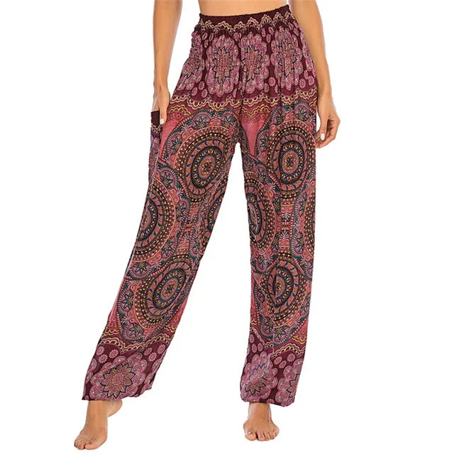 Schwarze Boho-Chic Hosen - Lena