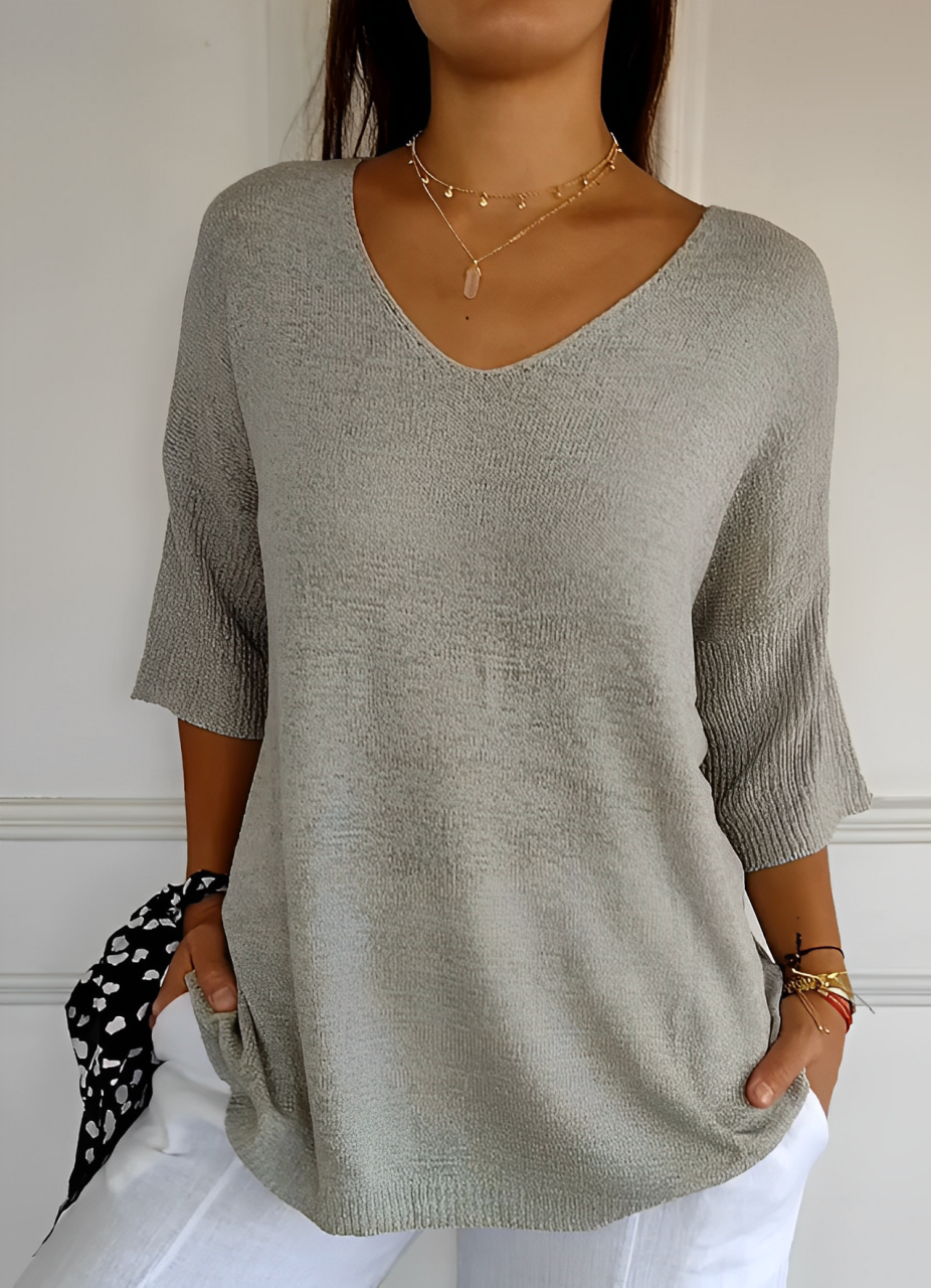 Damen V-Ausschnitt Top - Noami