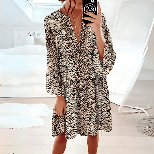 Leopard Flowy Kleid- Annabel