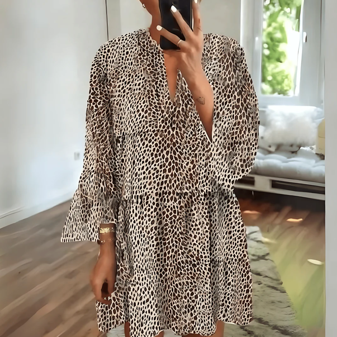 Leopard Flowy Kleid- Annabel