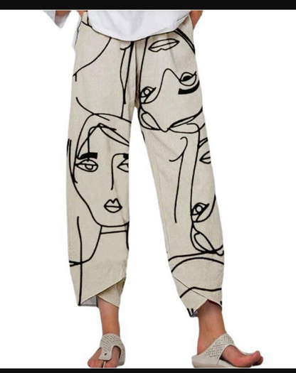 ADINA - Stylische Leinen Hose für Frauen