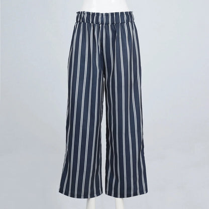 Gestreifte Weite Hose - Mia